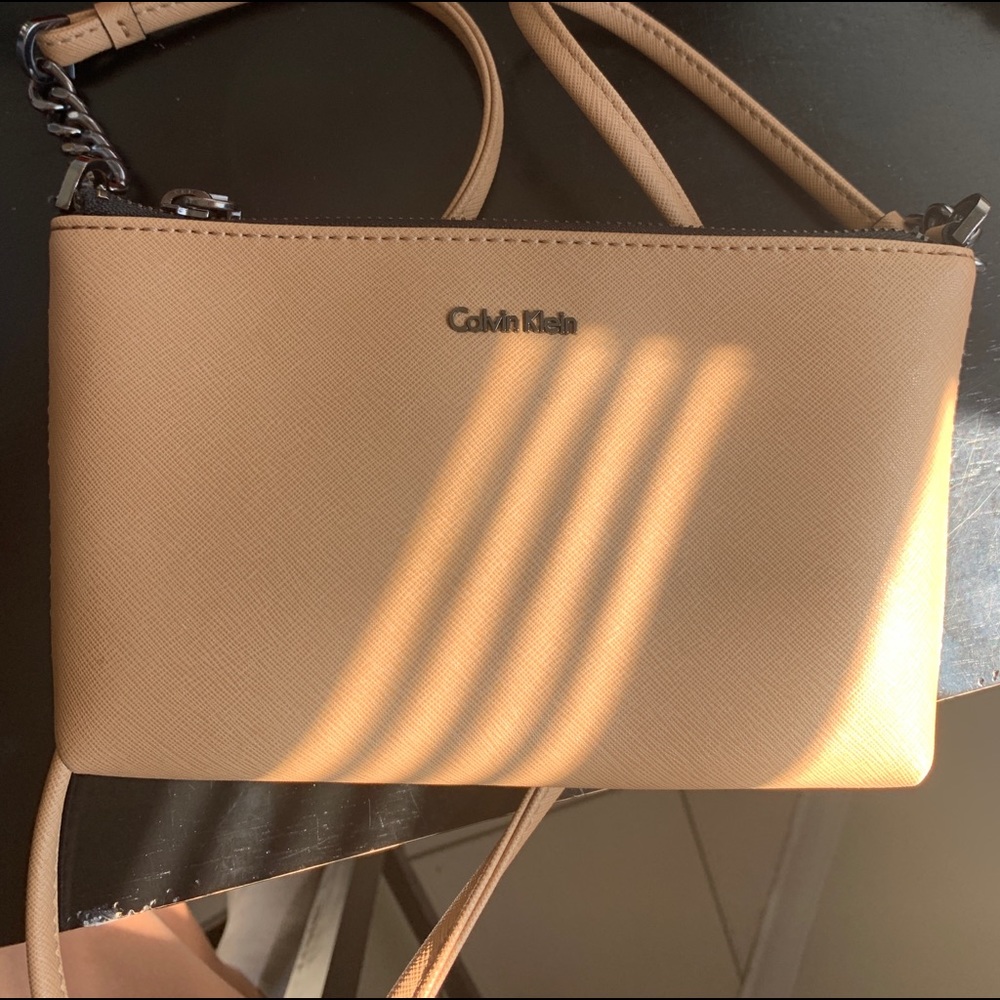 Calvin Klein leather chain crossbody purse